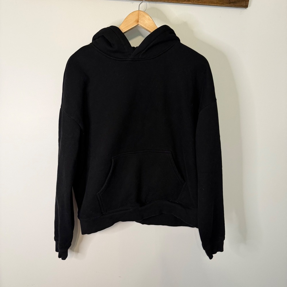 Comfrt Black Oversized Hoodie Large Cotton Blend Kangaroo Pocket RN170537